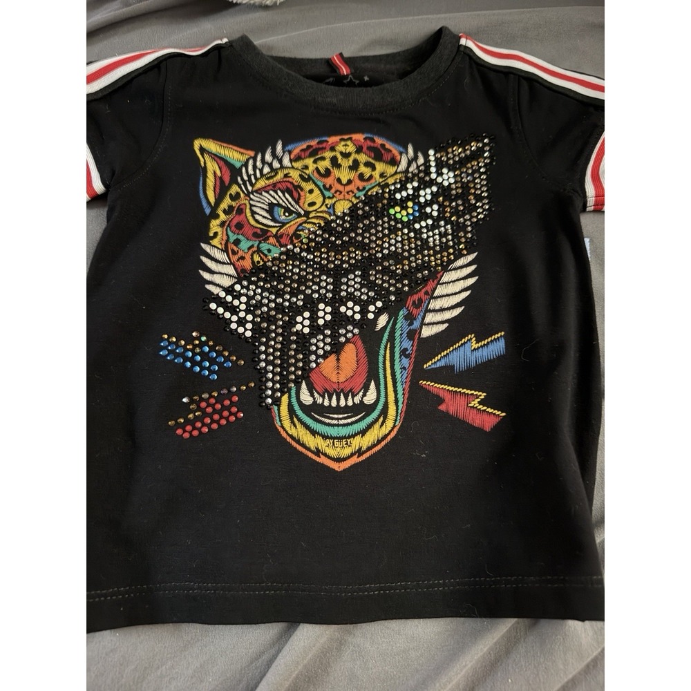 AY GUEY! Unidos Por Mexico Kids Multicolored Jaguar Print T-Shirt 2-4 Kids